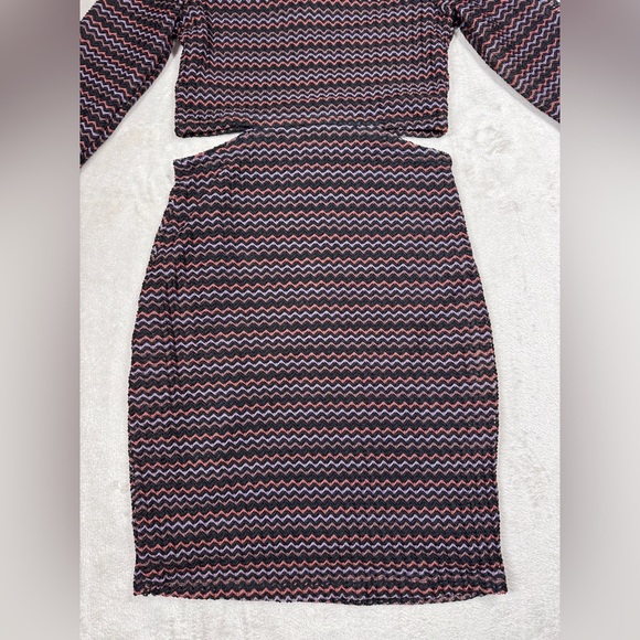 Lovers + Friends Love Connection Bodycon Cutout Chevron Mini Dress Size XS - Picture 14 of 16